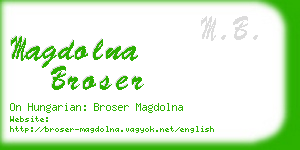 magdolna broser business card